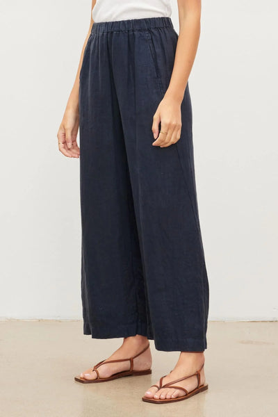 Velvet Lola03 Woven Linen Pull On Pant Shadow