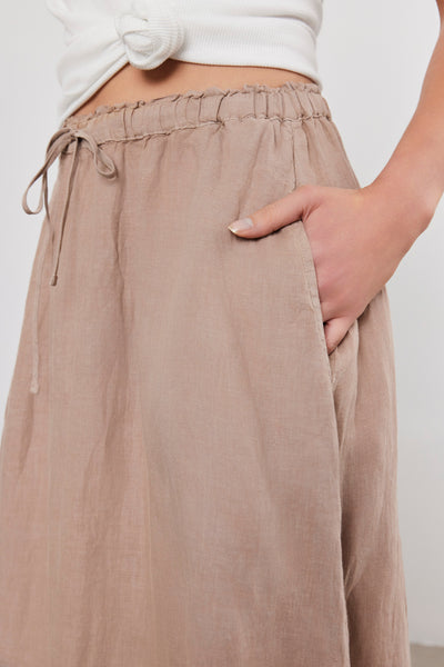 Velvet Nemy04 Woven Linen Skirt in Rope