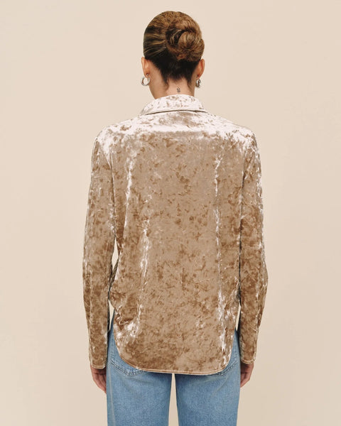 Bella Dahl Button Down Shirt in Mocha Softee