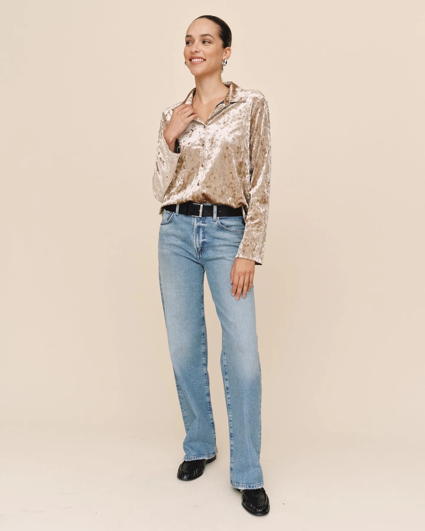 Bella Dahl Button Down Shirt in Mocha Softee