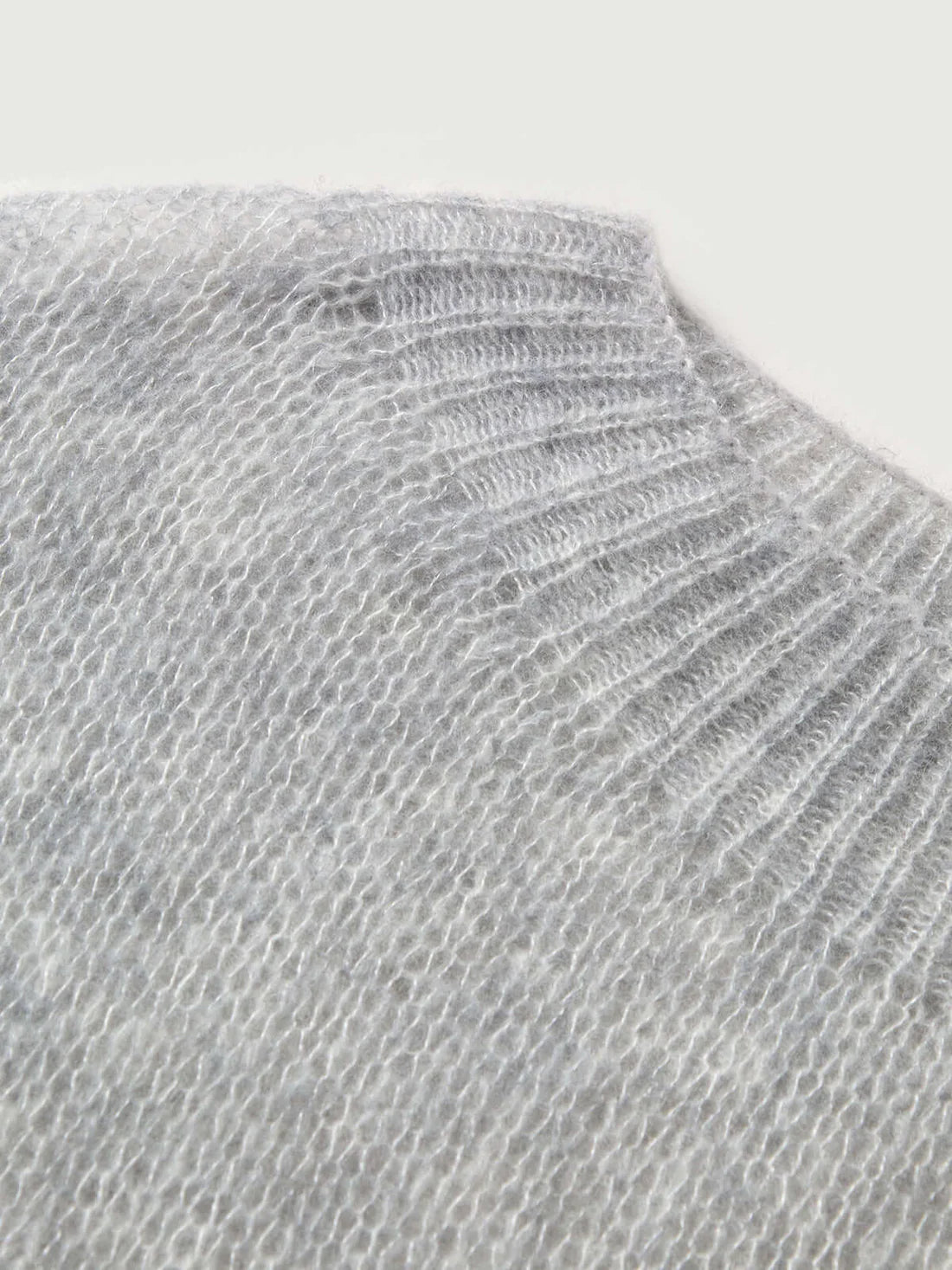 Meilleur Moment Round Neck Sweater in Light Gray