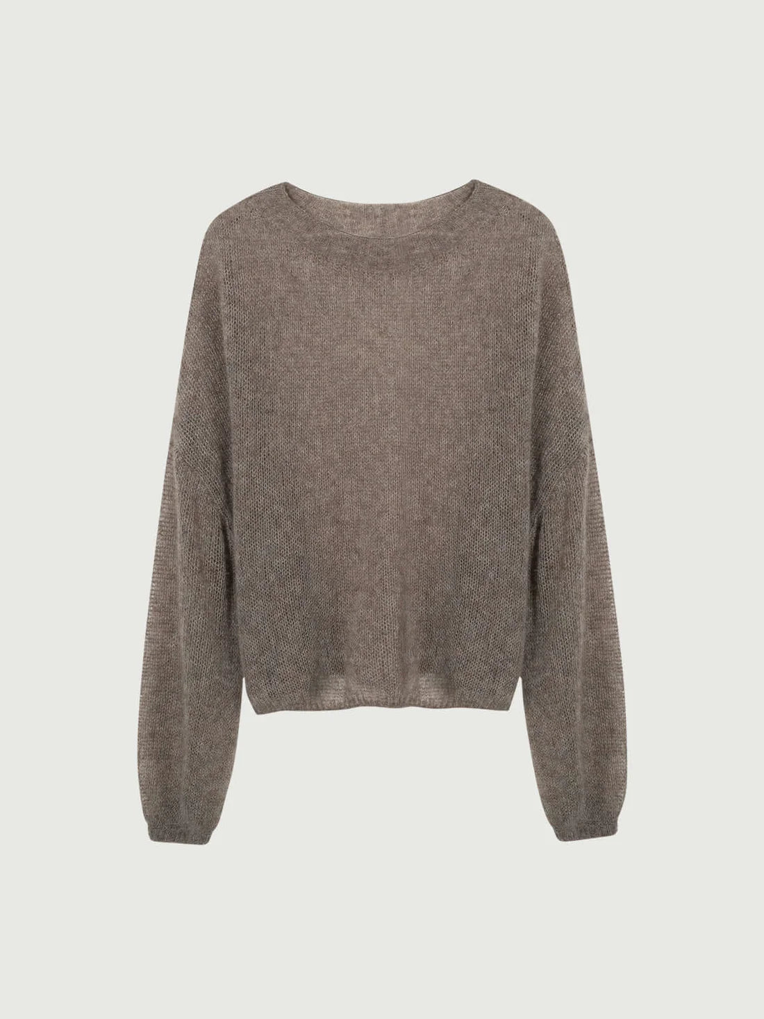Meilleur Moment Round Neck Sweater in Raw Velvet Brown
