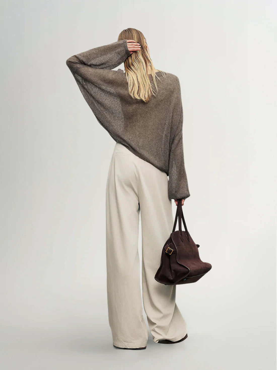 Meilleur Moment Round Neck Sweater in Raw Velvet Brown