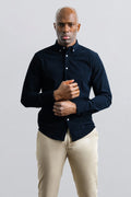 Champlain Cord Button Down Shirt in Navy