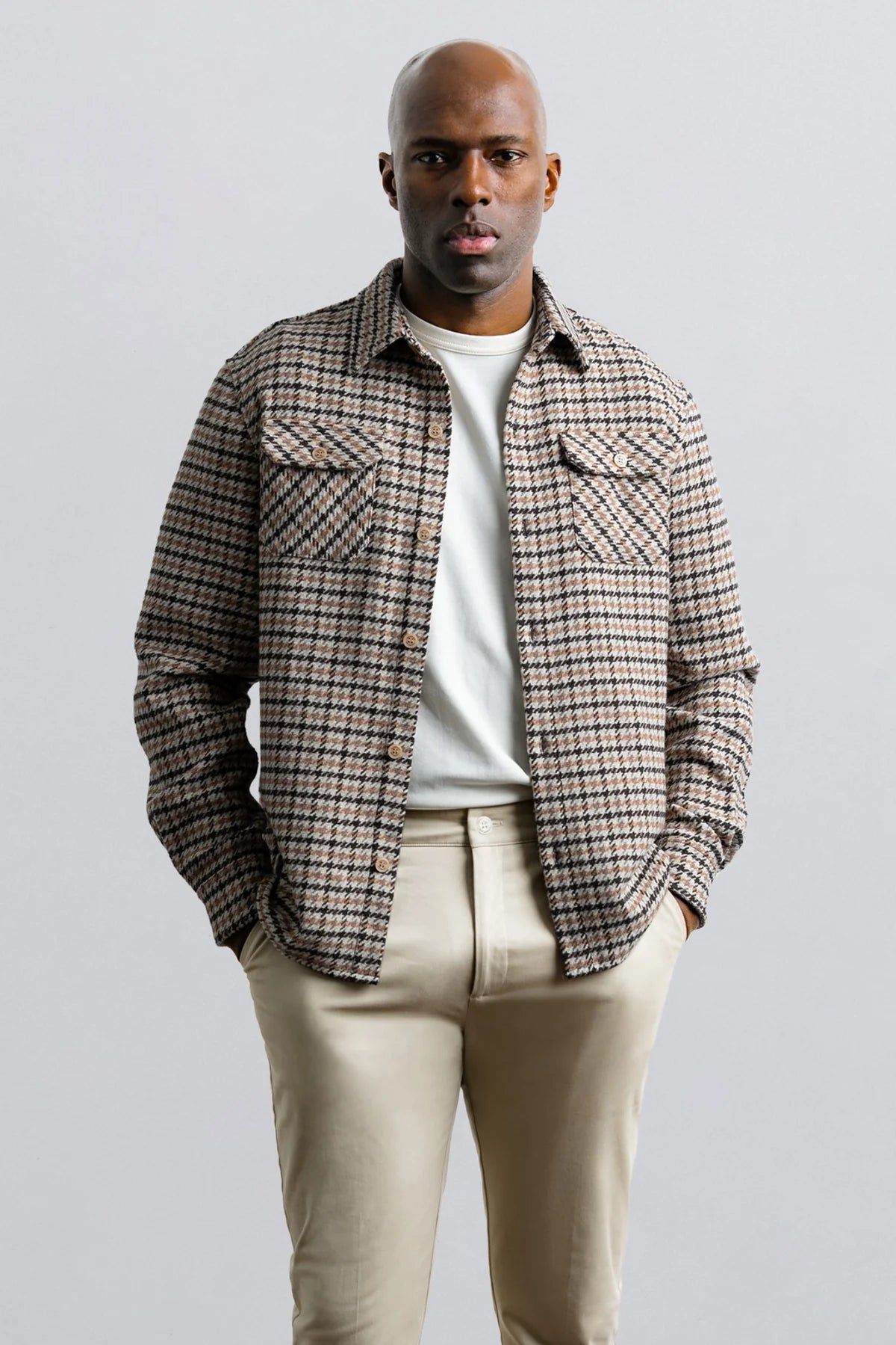 Champlain Lodge Overshirt in Cream