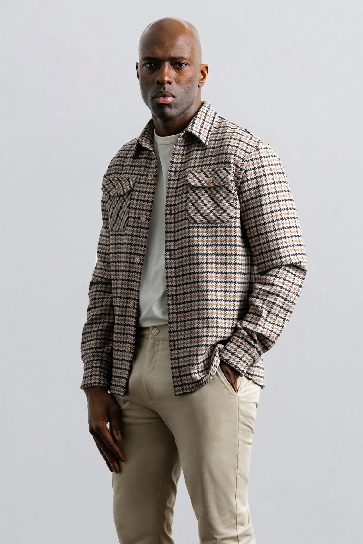 Champlain Lodge Overshirt in Cream