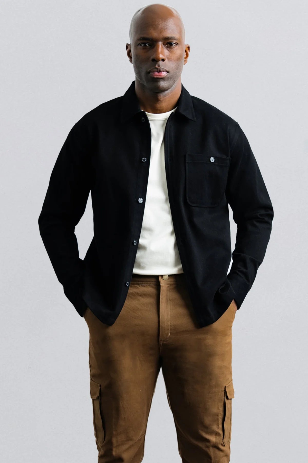Champlain Field Overshirt in Black