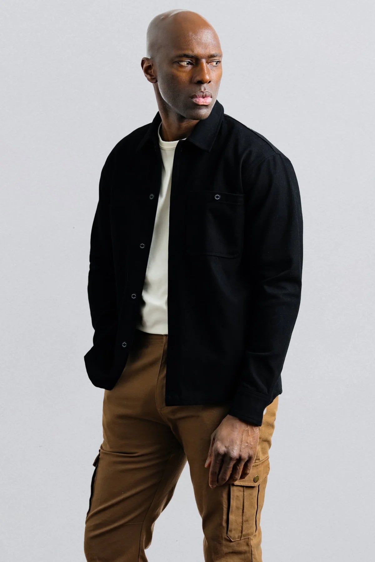 Champlain Field Overshirt in Black