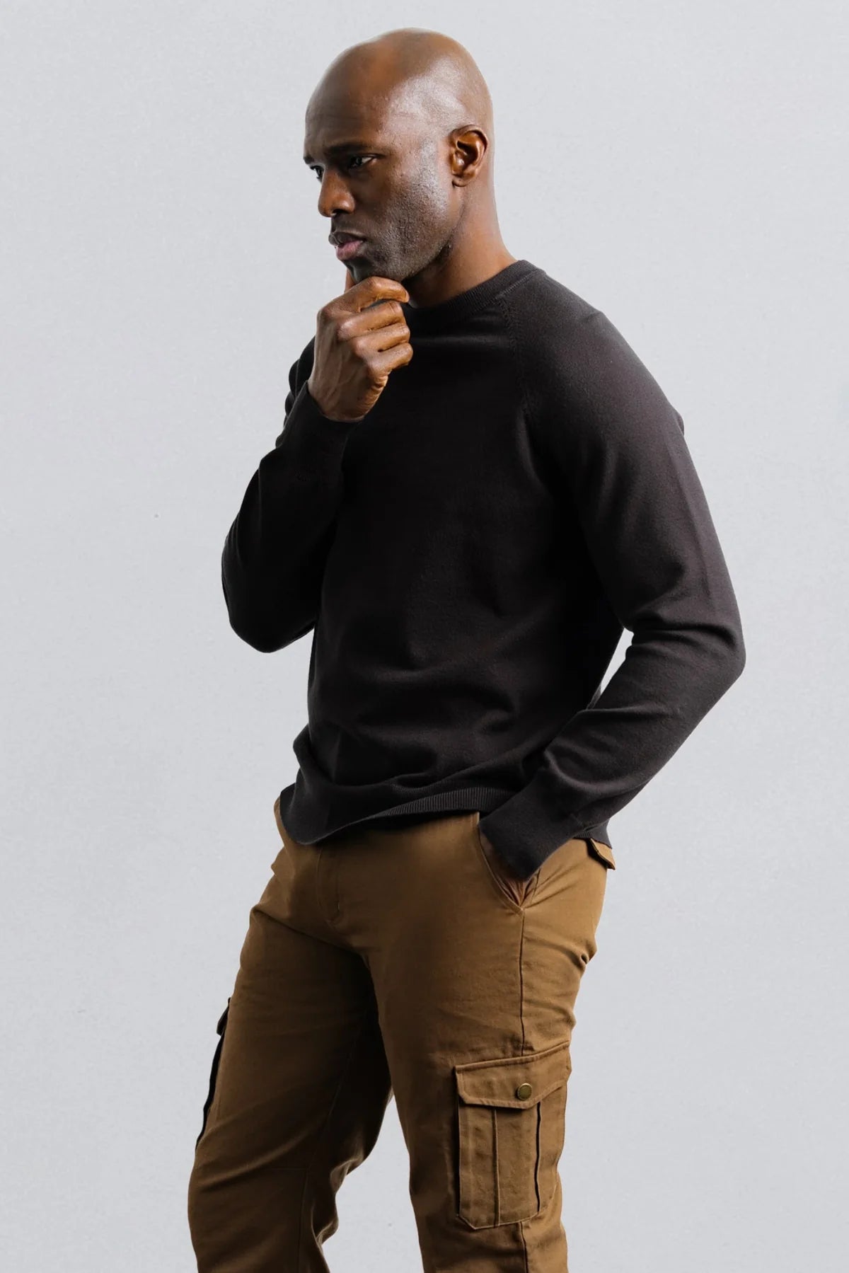 Champlain Midweight Knit Sweater in Espresso