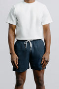 Champlain Linen Drawstring Shorts - Navy