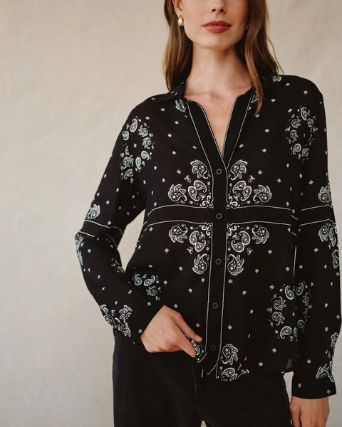 Bella Dahl Classic Button Down in Bandana Print