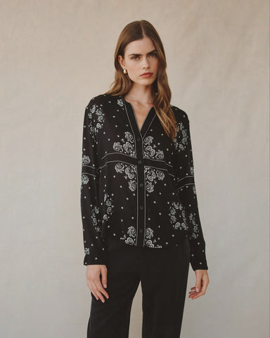 Bella Dahl Classic Button Down in Bandana Print