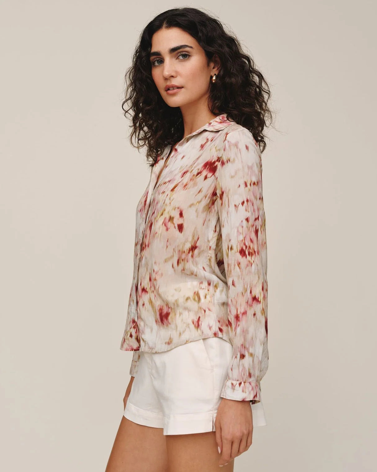 Bella Dahl Classic Button Down in Paradise Bloom Print