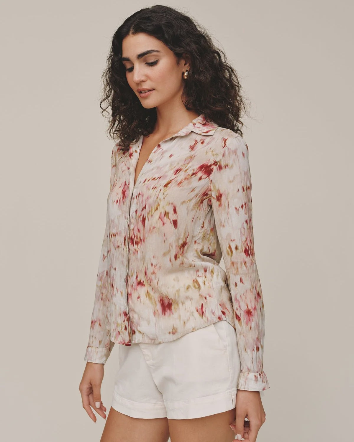 Bella Dahl Classic Button Down in Paradise Bloom Print