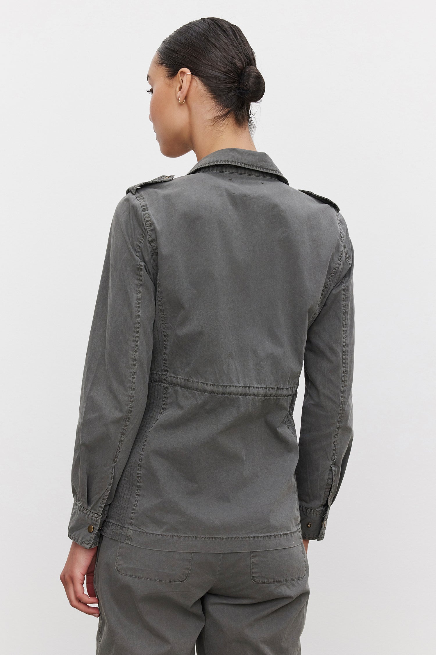 Velvet Ruby cotton twill jacket in Tundra