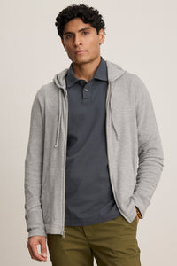 Velvet Men's Loudon01 Cozy Jersey Hoody in Medium Heather Grey