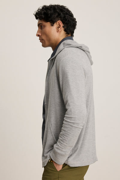 Velvet Men's Loudon01 Cozy Jersey Hoody in Medium Heather Grey