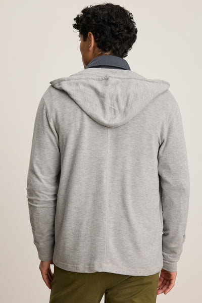 Velvet Men's Loudon01 Cozy Jersey Hoody in Medium Heather Grey