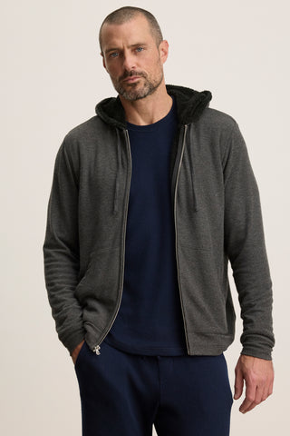 Velvet Men's Salvadore01 Cozy Jersey  Hoody - Anthracite