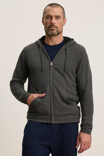 Velvet Men's Salvadore01 Cozy Jersey  Hoody - Anthracite