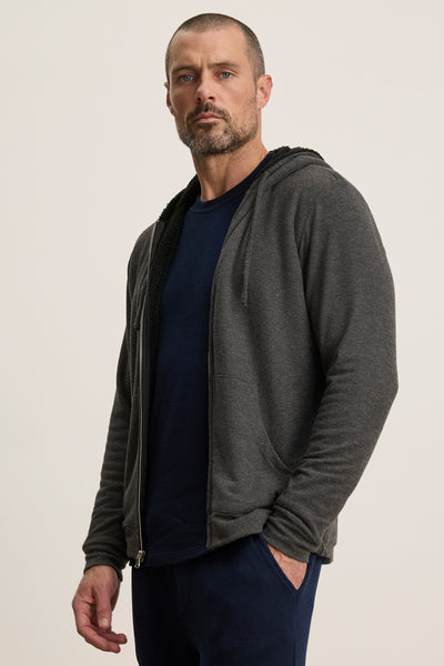 Velvet Men's Salvadore01 Cozy Jersey  Hoody - Anthracite
