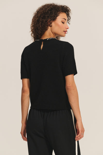 Velvet Briana Cozy Knit Sweater in Black