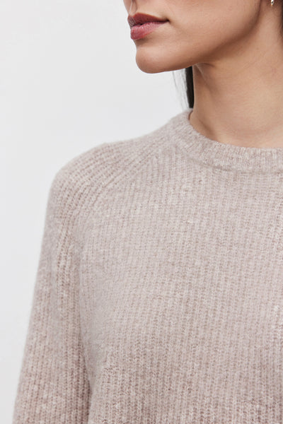 Velvet Gigi Long Sleeve Cozy Knit Top in Oat