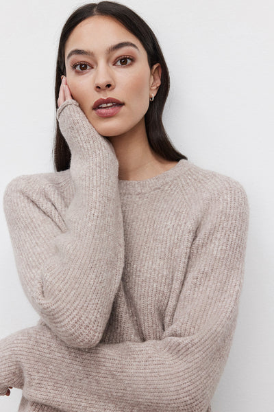 Velvet Gigi Long Sleeve Cozy Knit Top in Oat