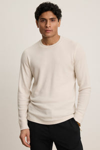 Velvet Men's Tobias02 Cozy Thermal Top in Ecru
