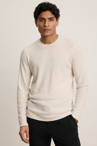 Velvet Men's Tobias02 Cozy Thermal Top in Ecru