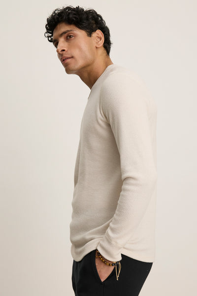 Velvet Men's Tobias02 Cozy Thermal Top in Ecru