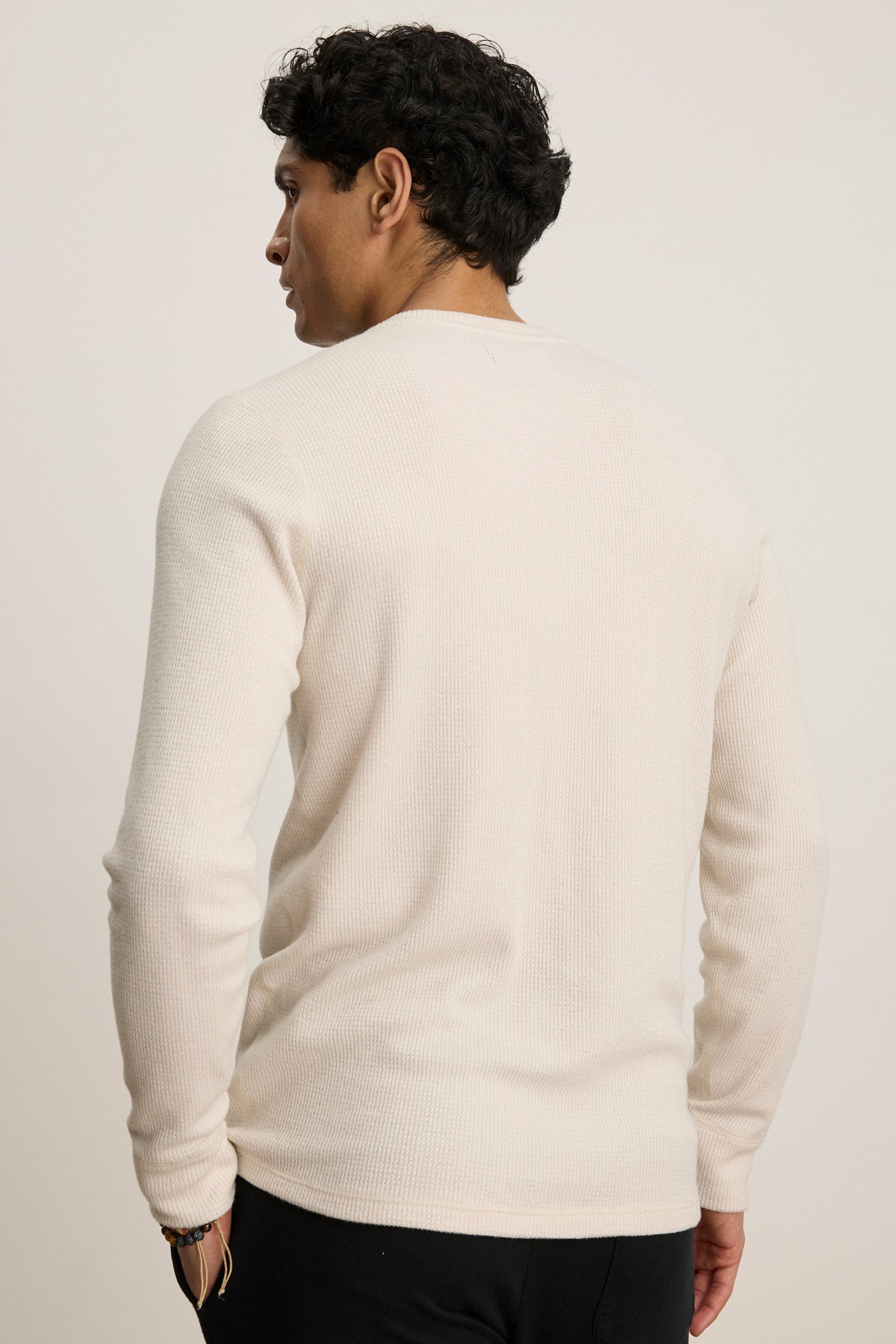 Velvet Men's Tobias02 Cozy Thermal Top in Ecru