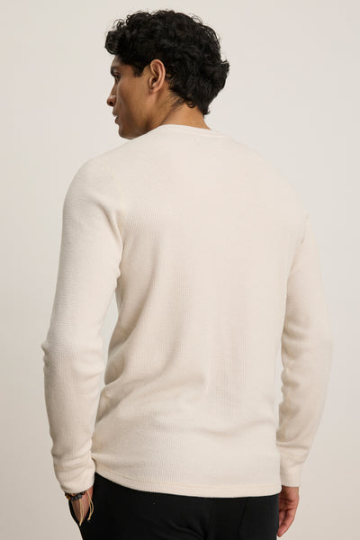 Velvet Men's Tobias02 Cozy Thermal Top in Ecru