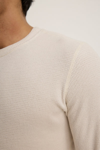 Velvet Men's Tobias02 Cozy Thermal Top in Ecru