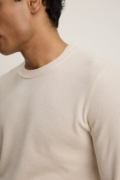 Velvet Men's Tobias02 Cozy Thermal Top in Ecru