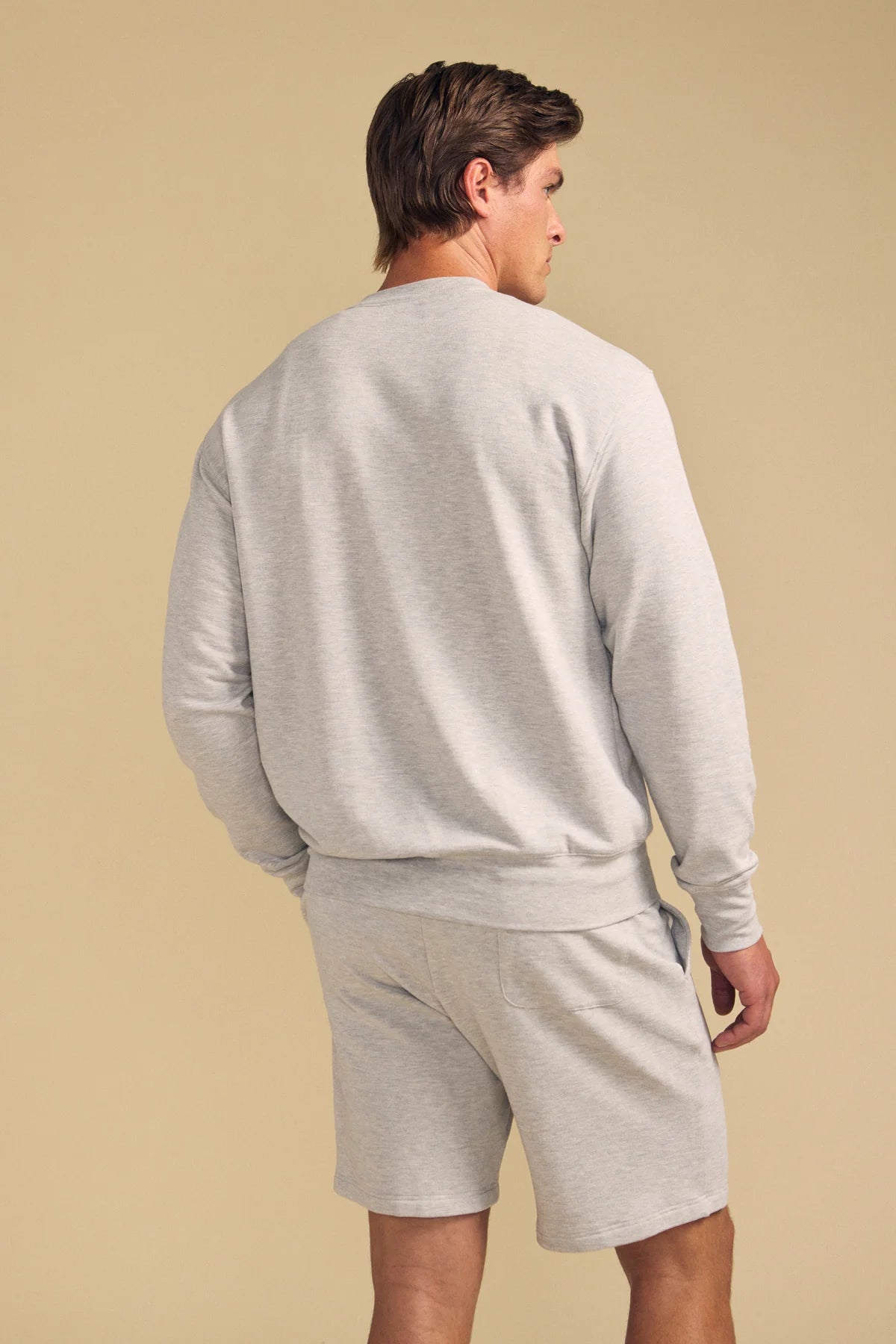 Velvet Men's Otis Luxe Fleece Sweater in Heather Grey