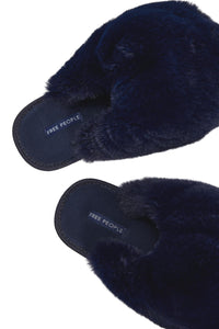 Free People Snowball Slipper in Navy