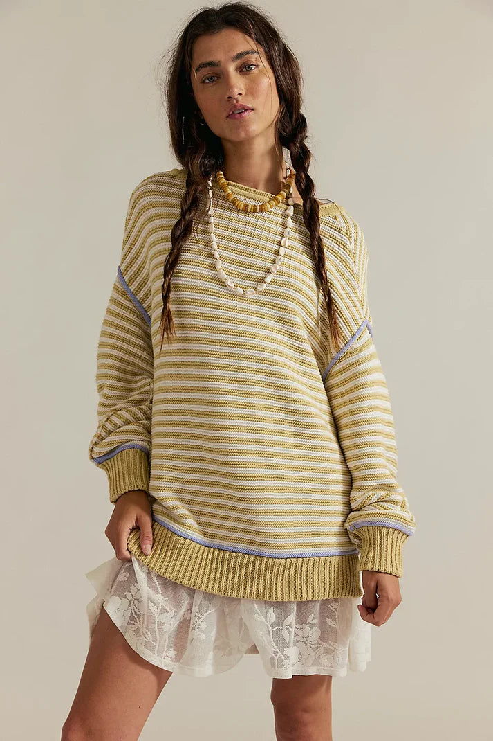 Free People WTF Asher Pullover in Sand Combo