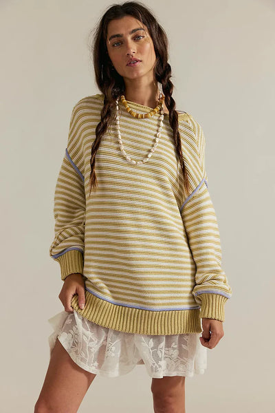 Free People WTF Asher Pullover in Sand Combo