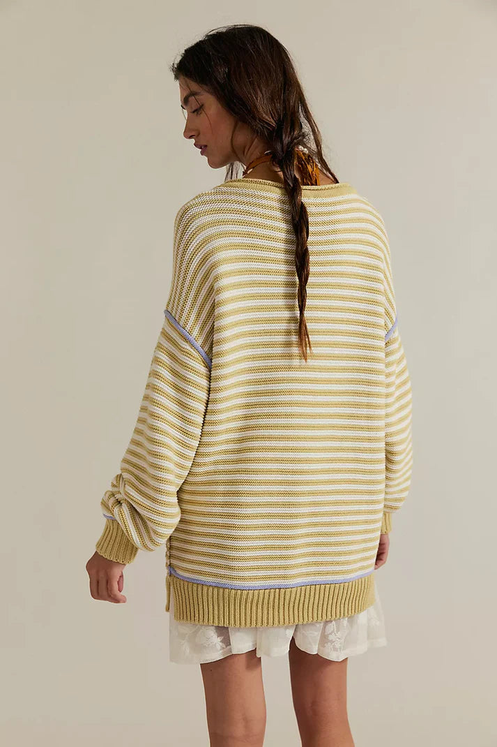 Free People WTF Asher Pullover in Sand Combo