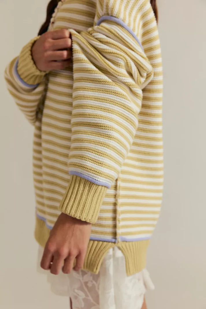 Free People WTF Asher Pullover in Sand Combo