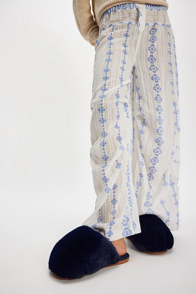 Free People Snowball Slipper in Navy