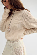 Free People Low Tide Pullover in Marshmellow