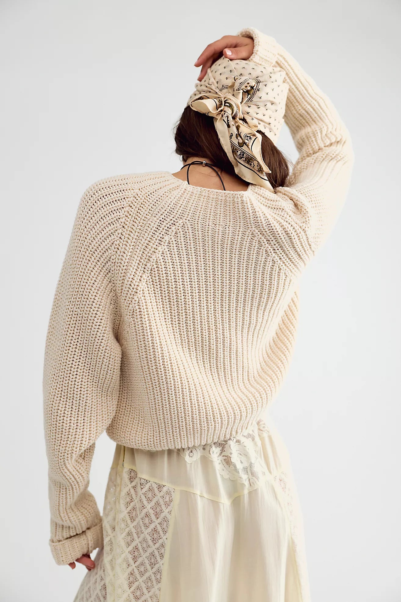Free People Low Tide Pullover in Marshmellow