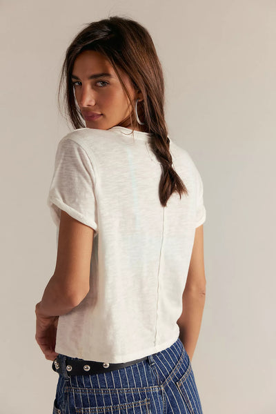 Free People Take 2 Tee in Clean Ivory