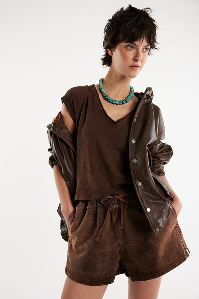 Free People Take 2 Tee in Double Espresso