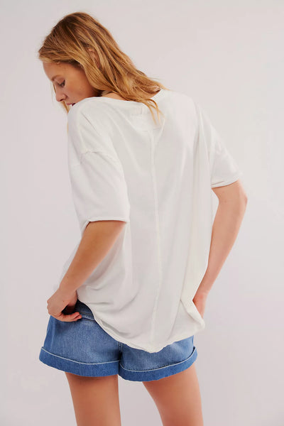 Free People Nina Oversize Boxy tee in Ivory