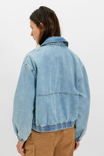 Free People Birdie Denim Jacket in Mockingbird