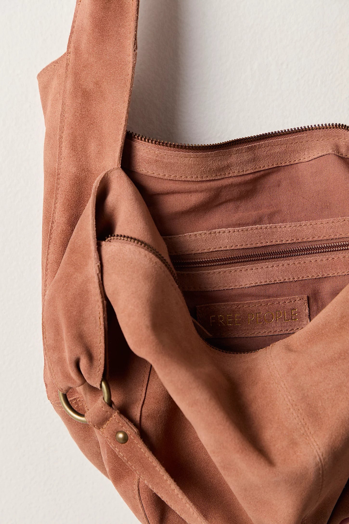 Free People Roma Suede Tote in Rust