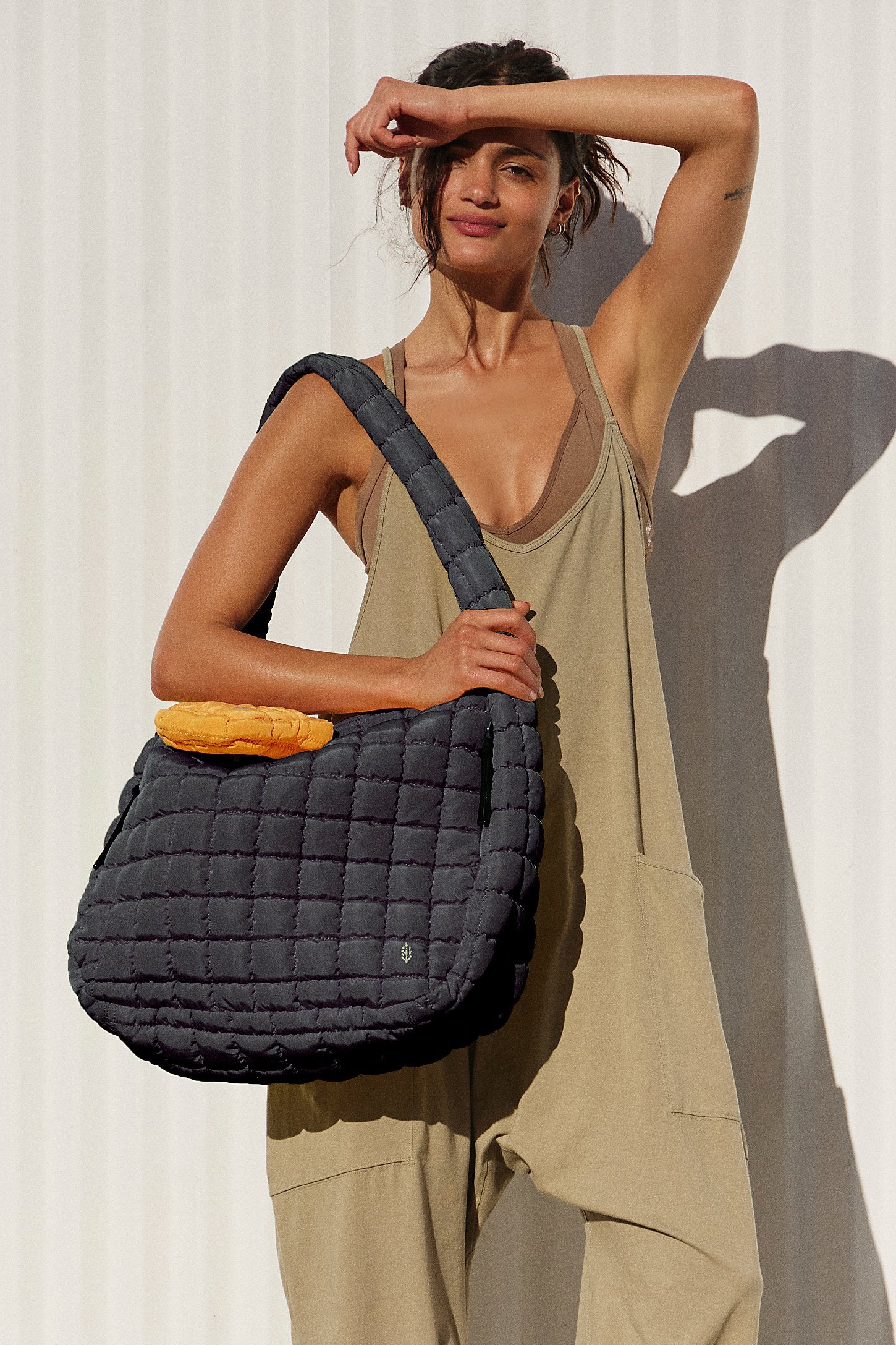 Free People Movement Quilted Carryall Bag in Black